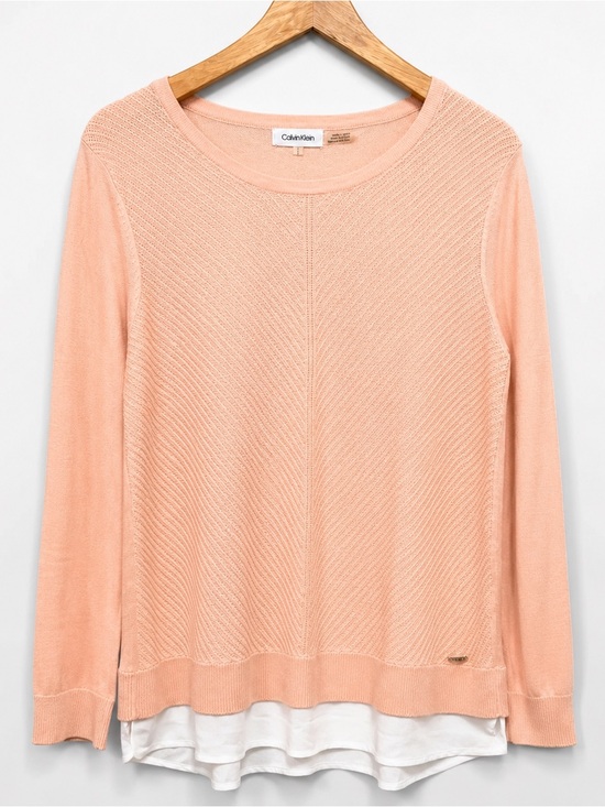 Calvin Klein Tops - Calvin Klein Peach lightweight Sweater blouse size large